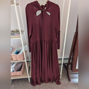 EUC Burgundy sz 24 Eloquii Long Sleeve Dress
